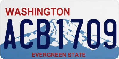 WA license plate ACB1709