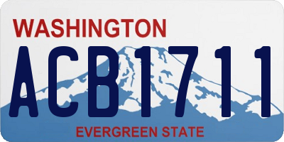 WA license plate ACB1711