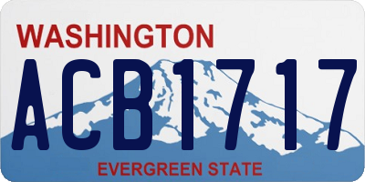 WA license plate ACB1717