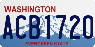 WA license plate ACB1720