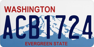 WA license plate ACB1724