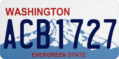 WA license plate ACB1727