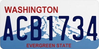 WA license plate ACB1734
