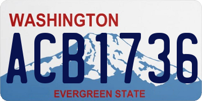 WA license plate ACB1736