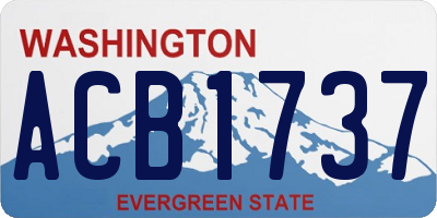 WA license plate ACB1737