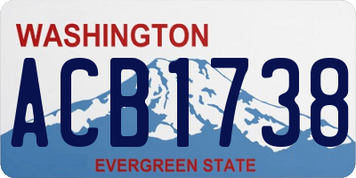 WA license plate ACB1738