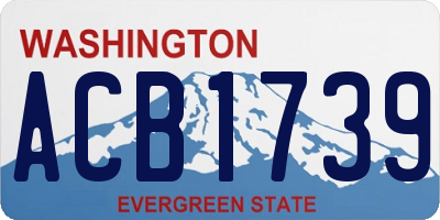 WA license plate ACB1739