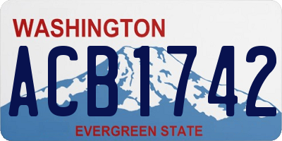 WA license plate ACB1742