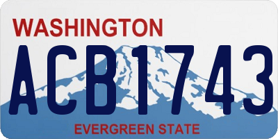 WA license plate ACB1743