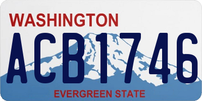 WA license plate ACB1746