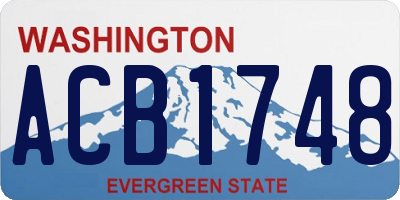 WA license plate ACB1748