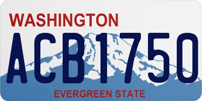 WA license plate ACB1750