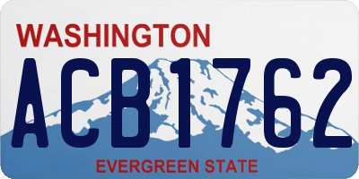 WA license plate ACB1762
