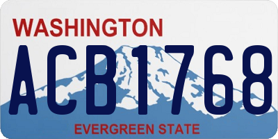 WA license plate ACB1768