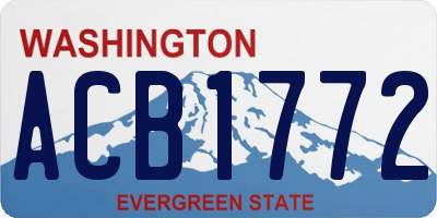 WA license plate ACB1772