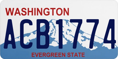WA license plate ACB1774
