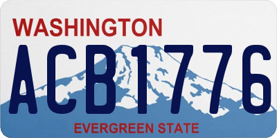 WA license plate ACB1776