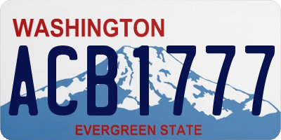 WA license plate ACB1777