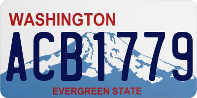 WA license plate ACB1779