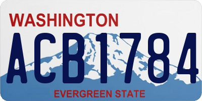 WA license plate ACB1784
