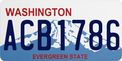 WA license plate ACB1786