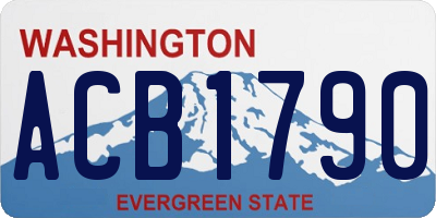 WA license plate ACB1790