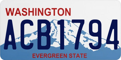 WA license plate ACB1794
