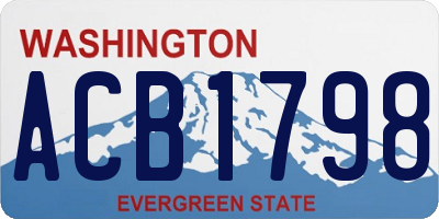 WA license plate ACB1798
