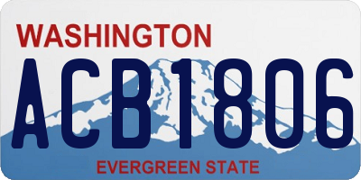 WA license plate ACB1806