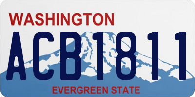 WA license plate ACB1811