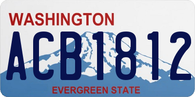 WA license plate ACB1812