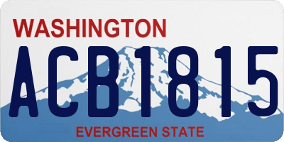 WA license plate ACB1815