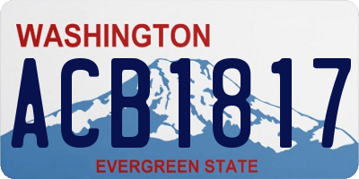 WA license plate ACB1817