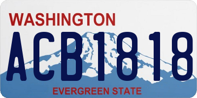 WA license plate ACB1818