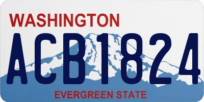WA license plate ACB1824