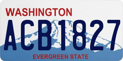 WA license plate ACB1827