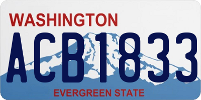 WA license plate ACB1833
