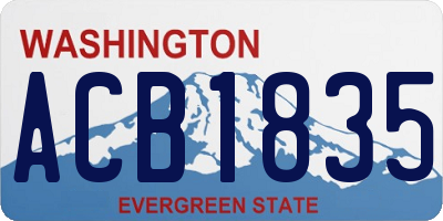 WA license plate ACB1835