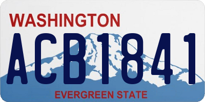 WA license plate ACB1841