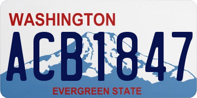 WA license plate ACB1847
