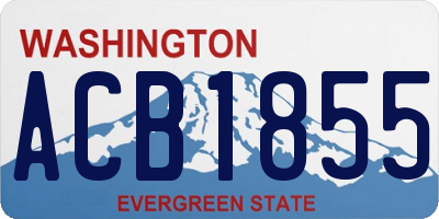 WA license plate ACB1855