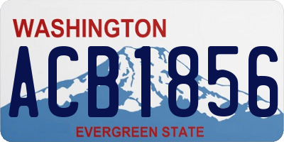 WA license plate ACB1856
