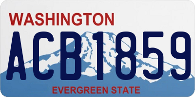 WA license plate ACB1859
