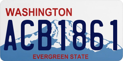 WA license plate ACB1861