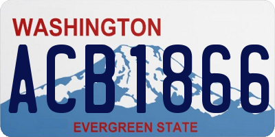 WA license plate ACB1866