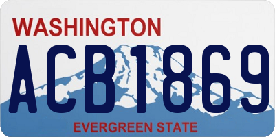 WA license plate ACB1869