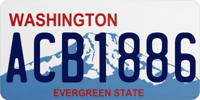 WA license plate ACB1886