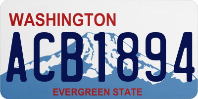 WA license plate ACB1894