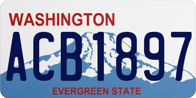 WA license plate ACB1897