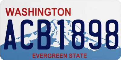 WA license plate ACB1898
